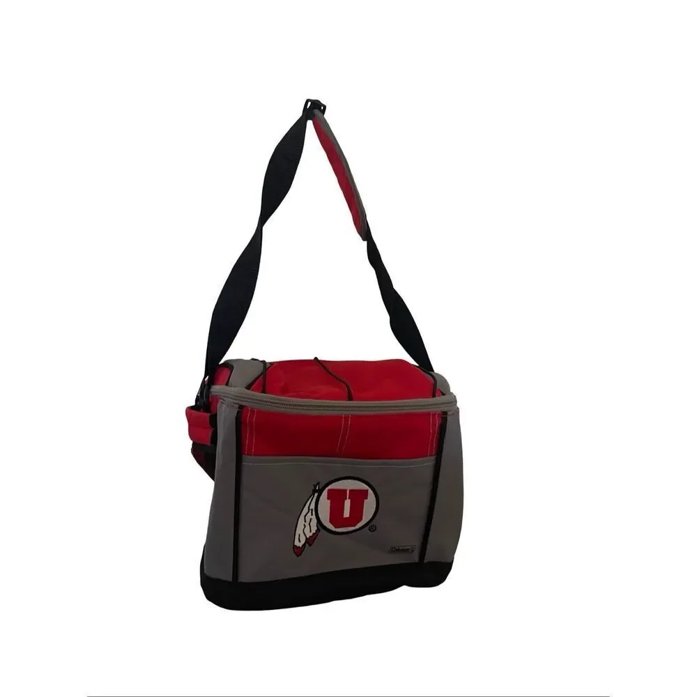 Coleman Red Gray Black Utah Utes Halftime Lunch Cooler Bag